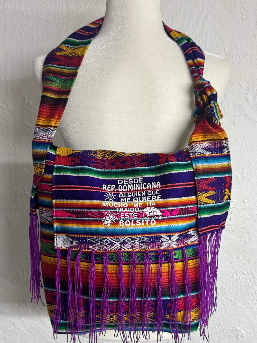Colorful Bohemian-Style Fringe Crossbody Shoulder Bag